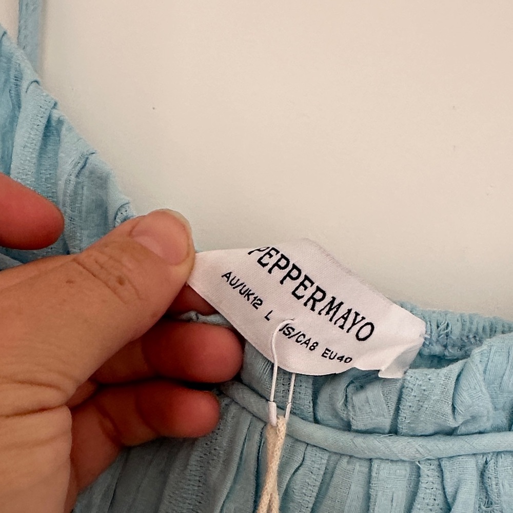 Peppermayo Exclusive - Jacinda Drop Waist Maxi Dress - Blue - Picture 7 of 7